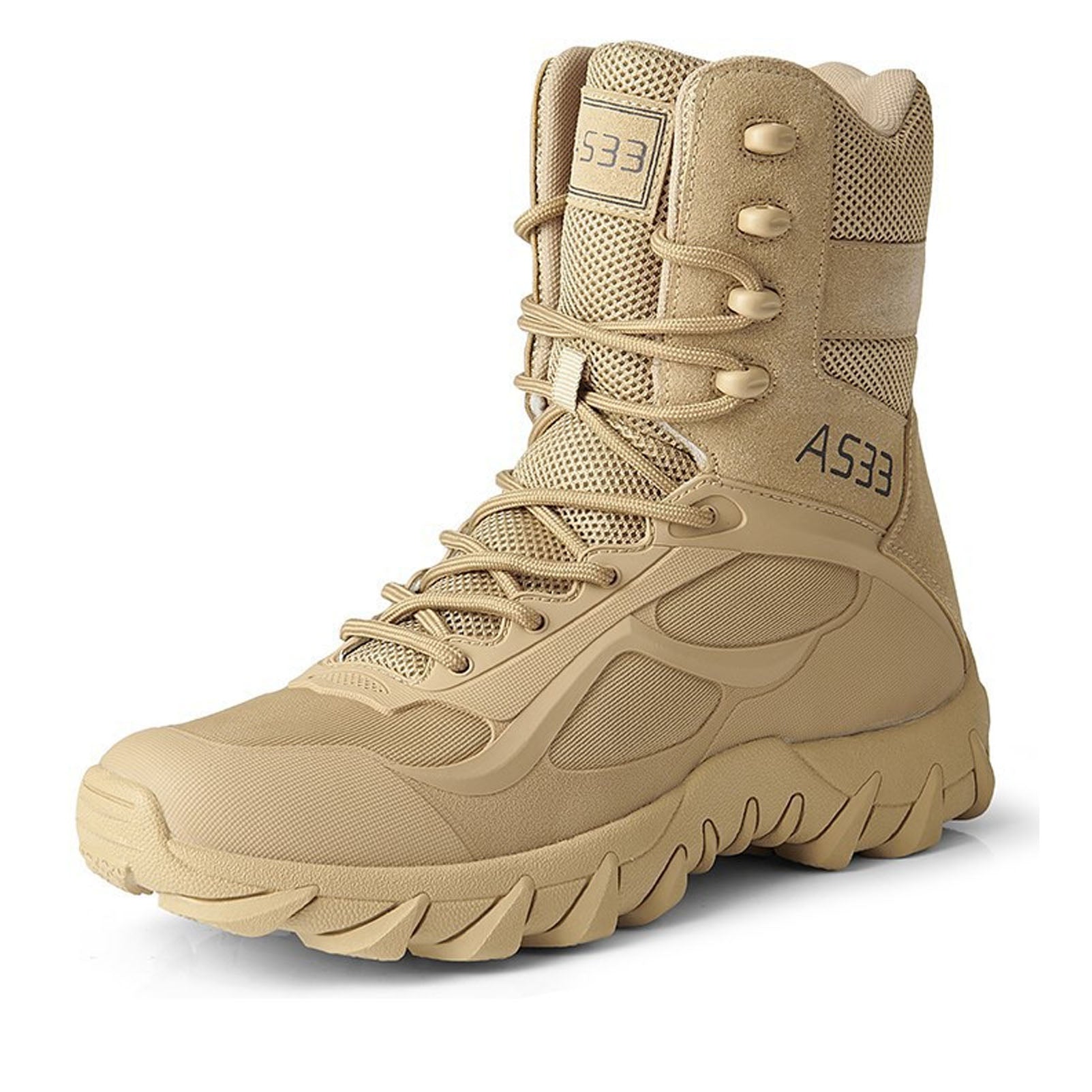 Mens Tactical Combat Boots Lightweight Military Work Shoes for Men | Tactical Boots Breathable Lightweight Combat Army Work Hiking Shoes