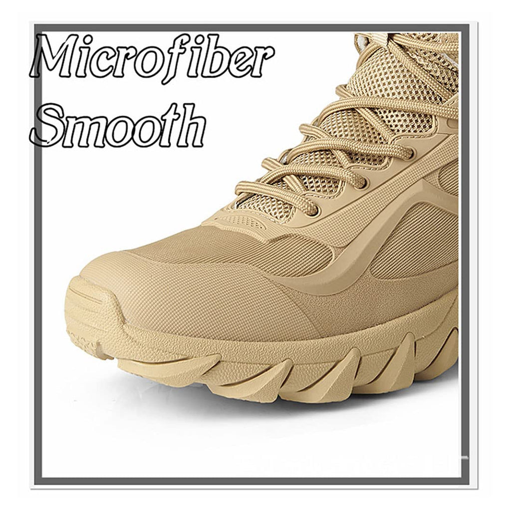 Mens Tactical Combat Boots Lightweight Military Work Shoes for Men | Tactical Boots Breathable Lightweight Combat Army Work Hiking Shoes