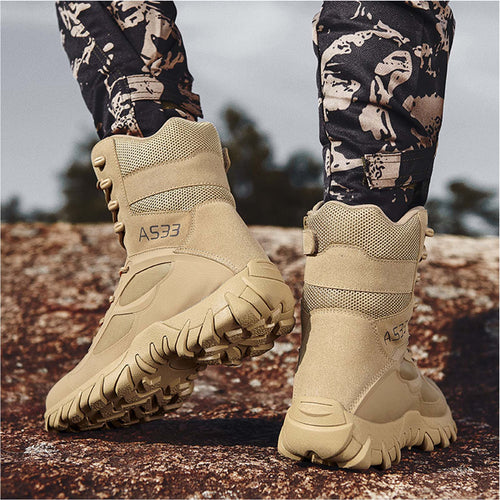 Zivopah Mens Tactical Combat Boots Lightweight Military Work Shoes for Men | Tactical Boots Breathable Lightweight Combat Army Work Hiking Shoes
